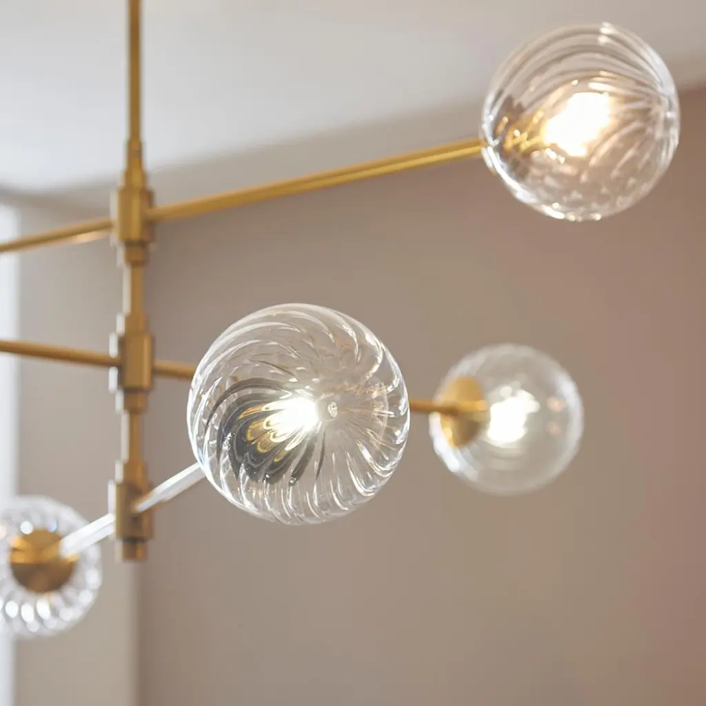 Ben 6 Light Brushed Brass Pendant