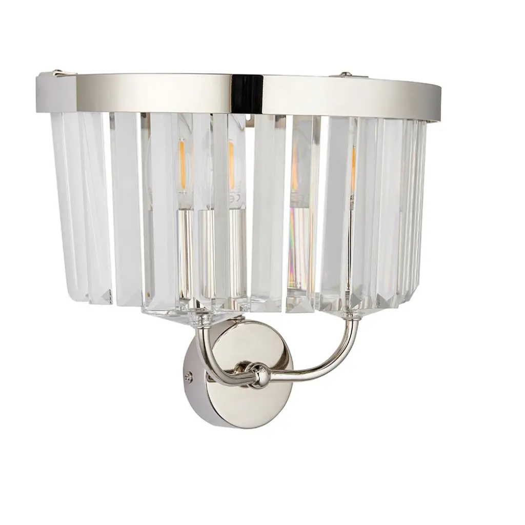 Carol Bright Nickel & Crystal Wall Light