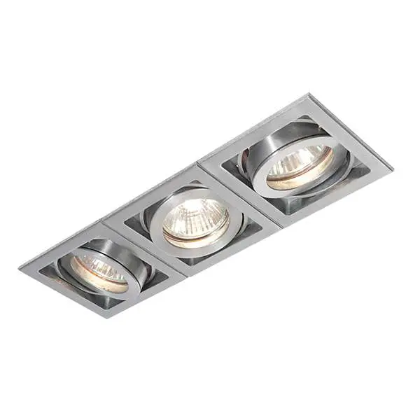 Xeno Triple Downlight in Aluminium Finish
