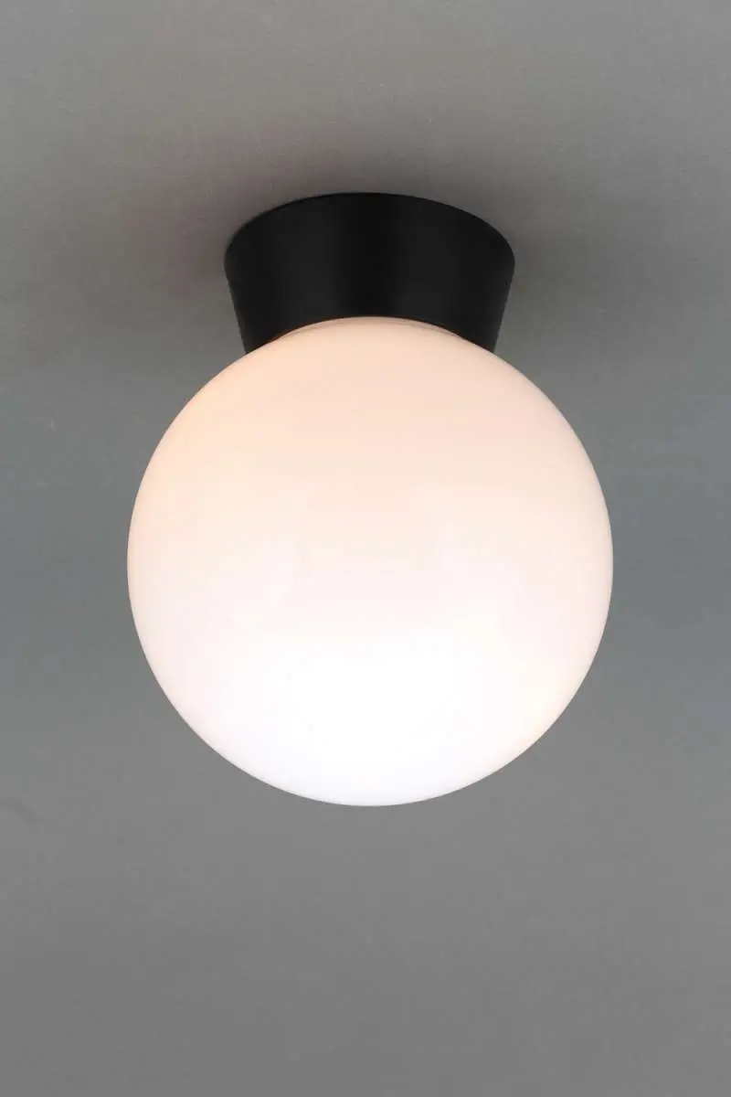 York Flush Light with Opal Globe