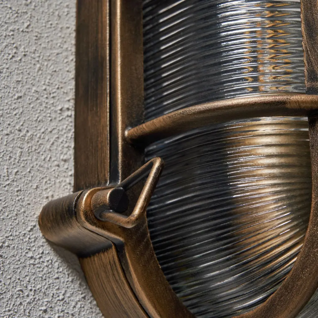 Davey Gold Caged Oval Bulkhead